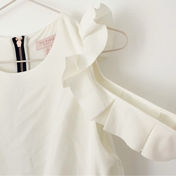 NWOT Ted Baker Cold Shoulder Jumpsuit,
Navy/White Size US 8 - Picture 11 of 16